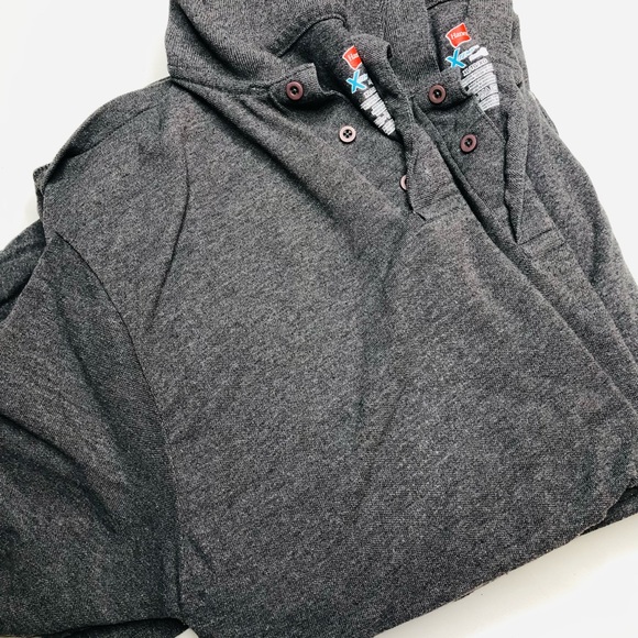 Bundle of 6 Hanes Mens Collared Grey Shirts, Office Casual, Work, XL - Picture 3 of 14